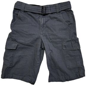 3/$15 Fission Belted Boys Grey Cargo Shorts - Size 12